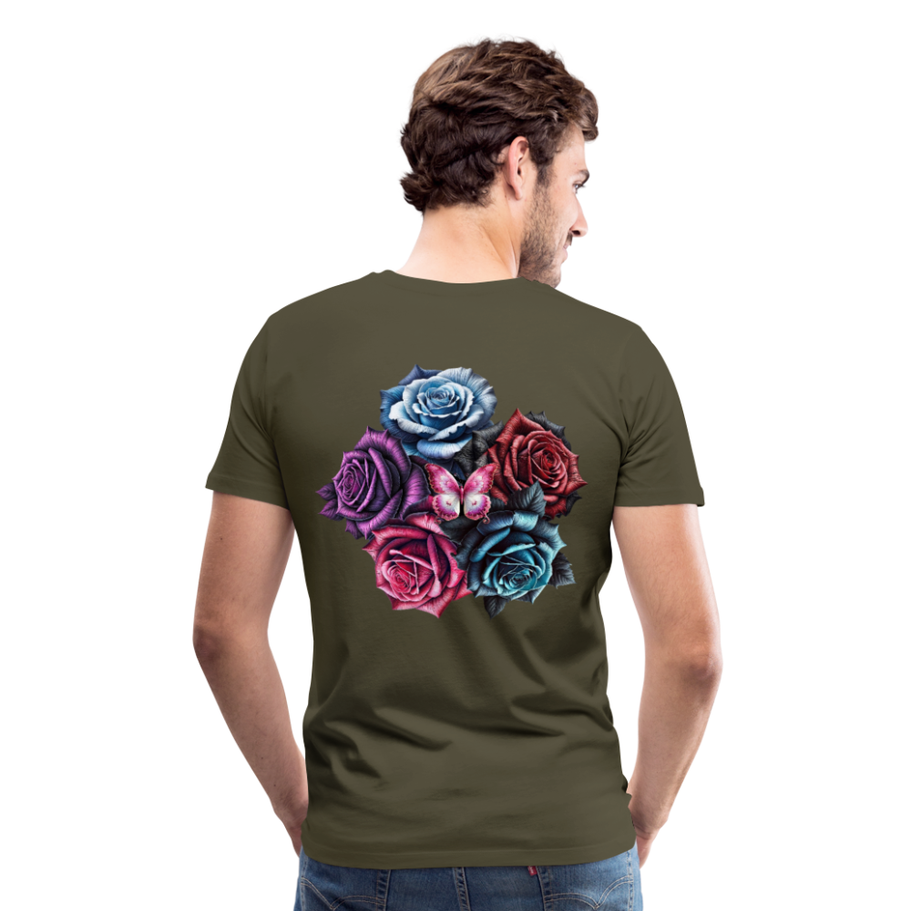 Men T-Shirt Rose Circle - Khaki