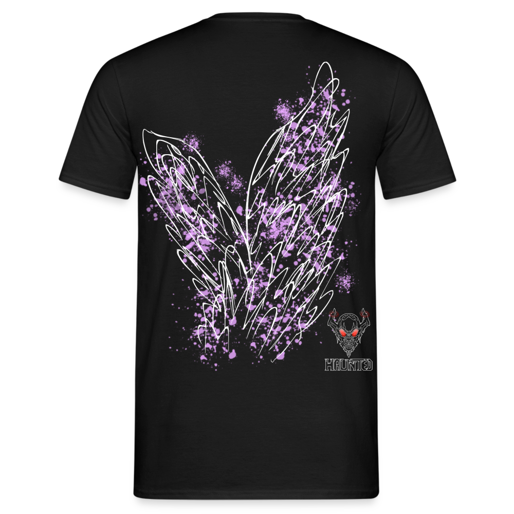 Men T-Shirt Light Purple Wings - Schwarz