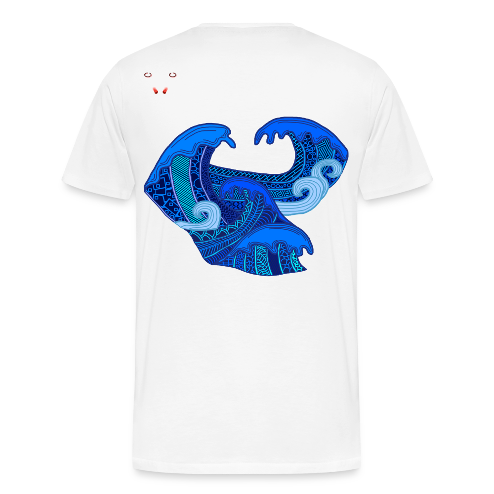 Man T-Shirt Waves Light - Weiß