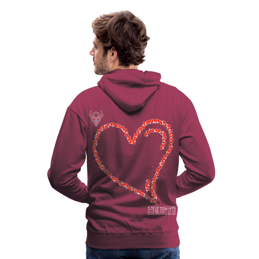 Man Hoodie Hearts Light - Bordeaux