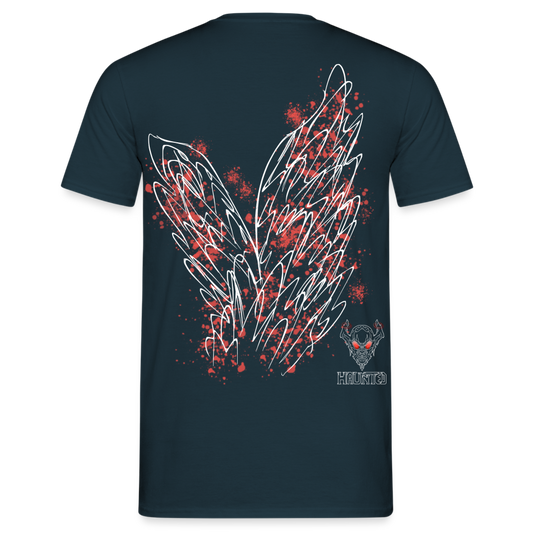 Men T-Shirt Light Red Wings - Navy