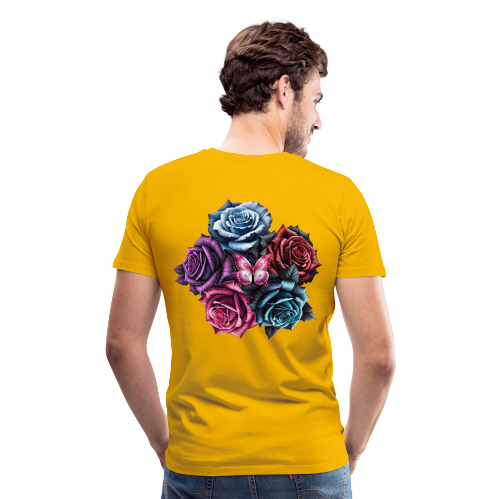 Men T-Shirt Rose Circle - Sonnengelb