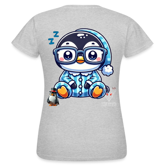 Women T-Shirt KasPenguin in Pyjama - Grau meliert