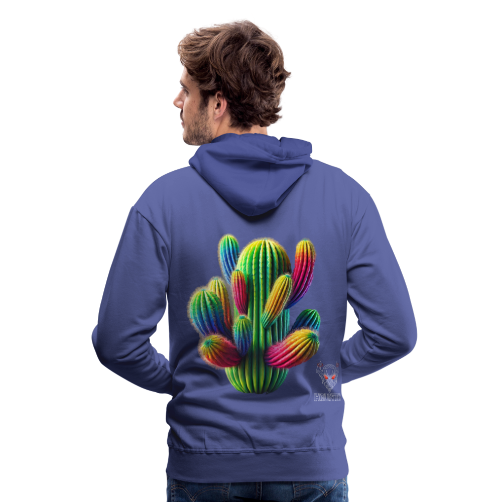 Men Hoodie "Prismatic Cactus Bloom" - Königsblau