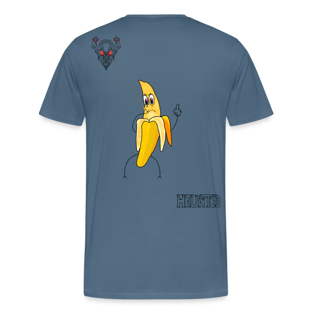 Man T-Shirt Pissed Bananna - Blaugrau