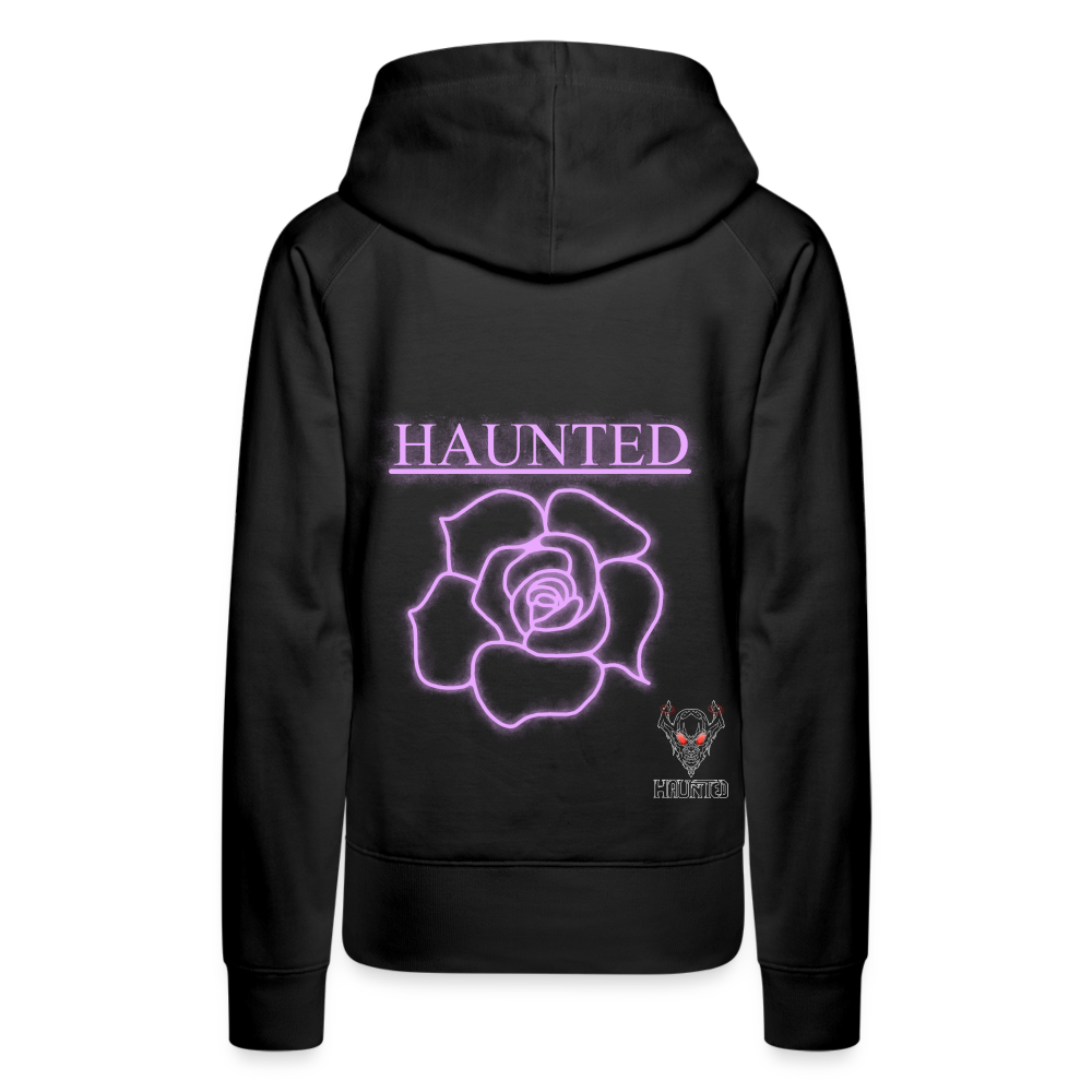 Women Hoodie Light Pink Neon Rose - Schwarz