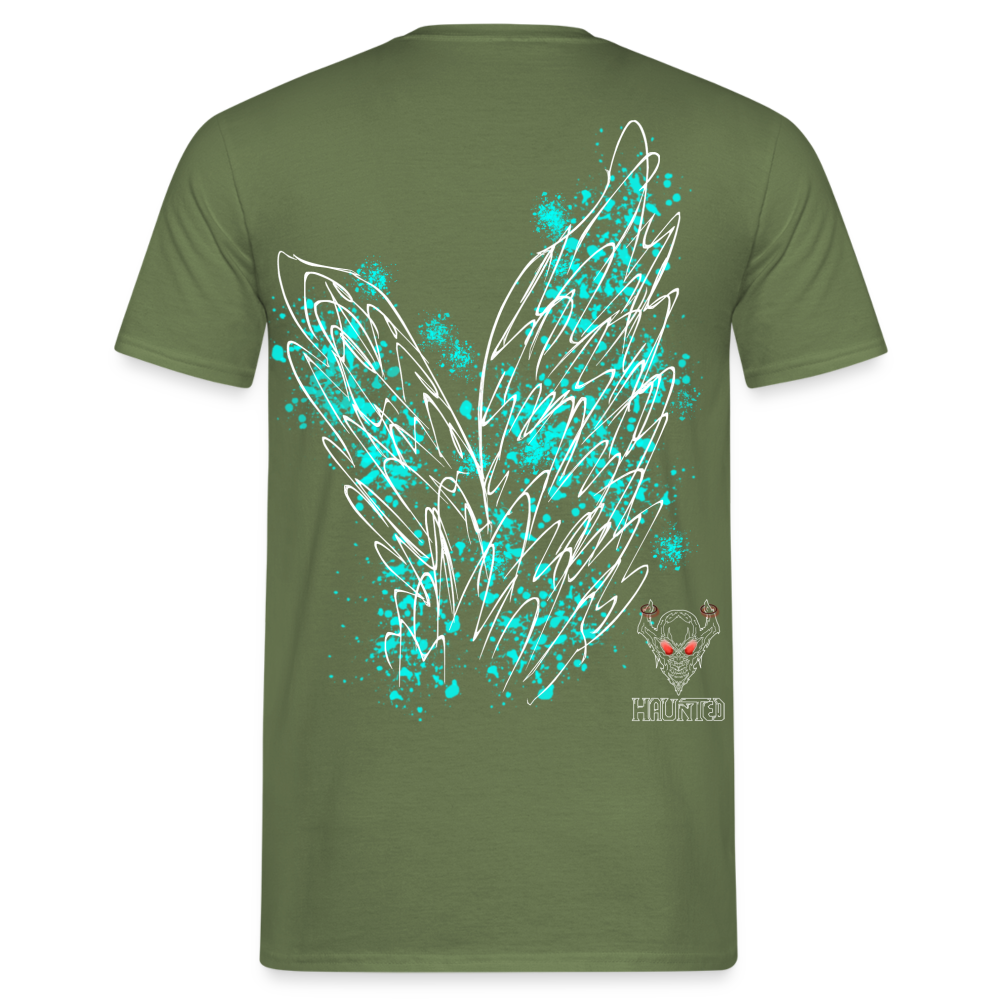 Men T-Shirt Aqua Wings - Militärgrün