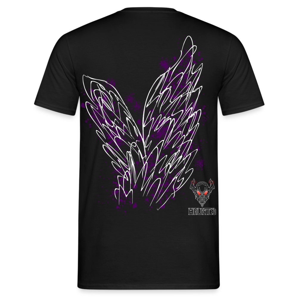 Men T-Shirt Purple Wings - Schwarz