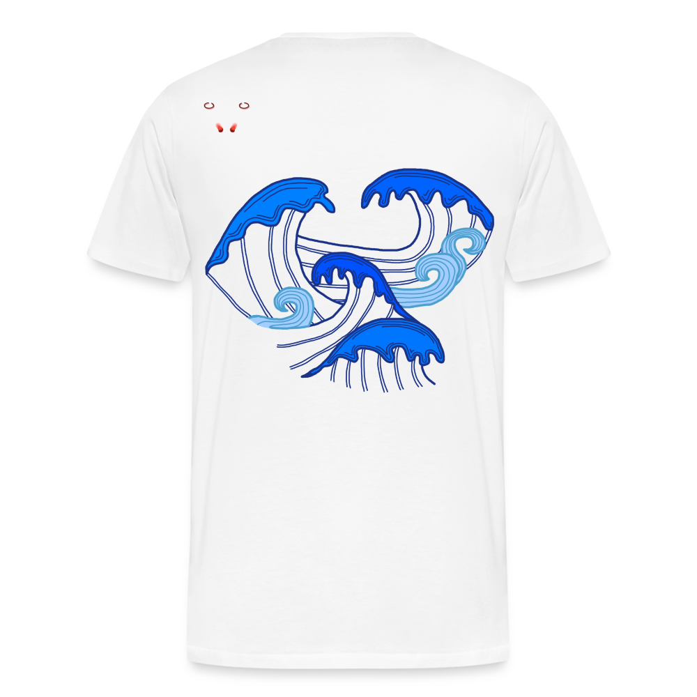 Man T-Shirt Waves clean Light - Weiß