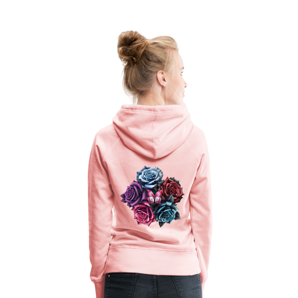 Women Hoodie Rose Circle - Kristallrosa