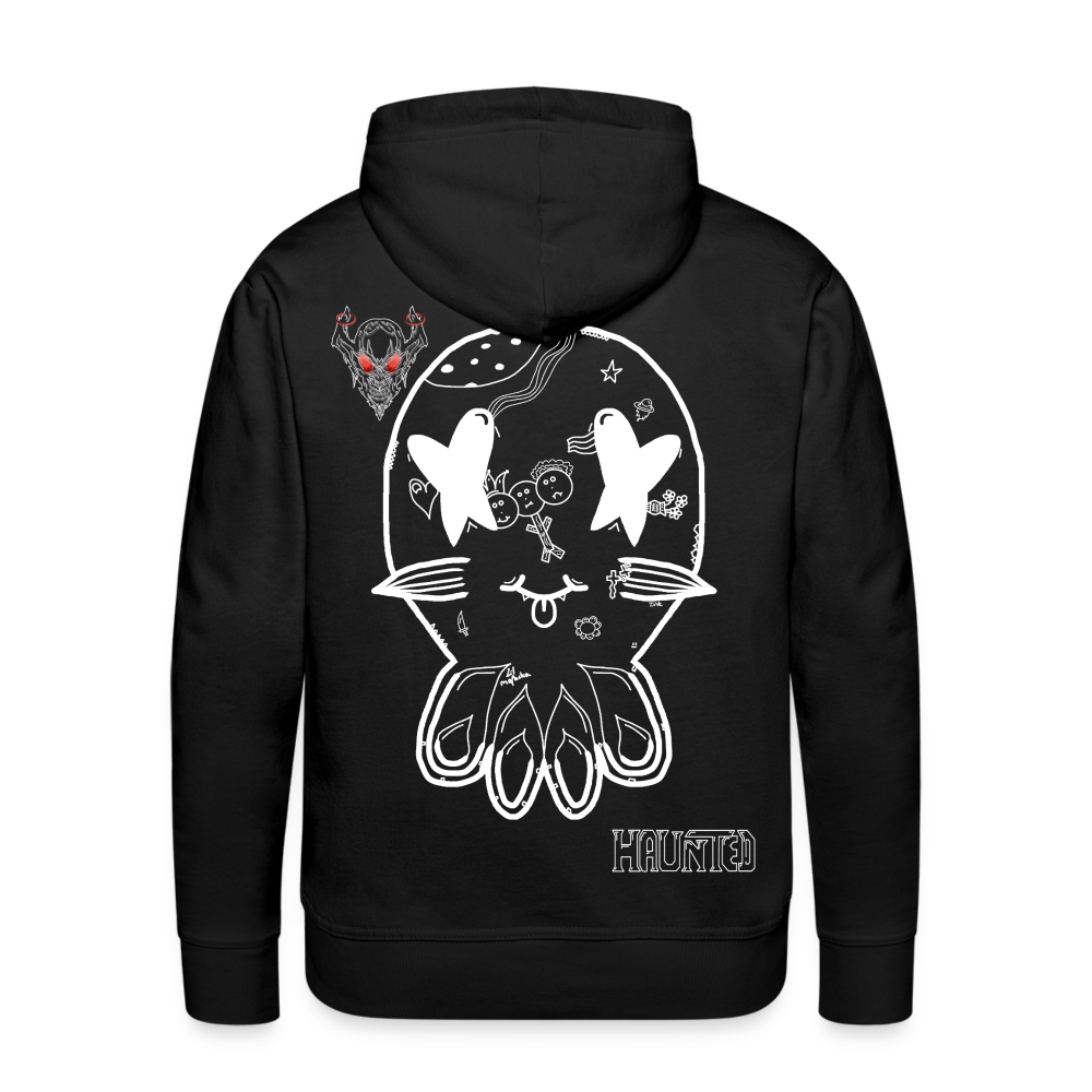 Man Hoodie Ghost Doodle Light - Schwarz