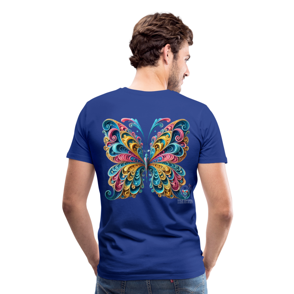 Men T-Shirt Whimsical Butterfly Harmony - Königsblau