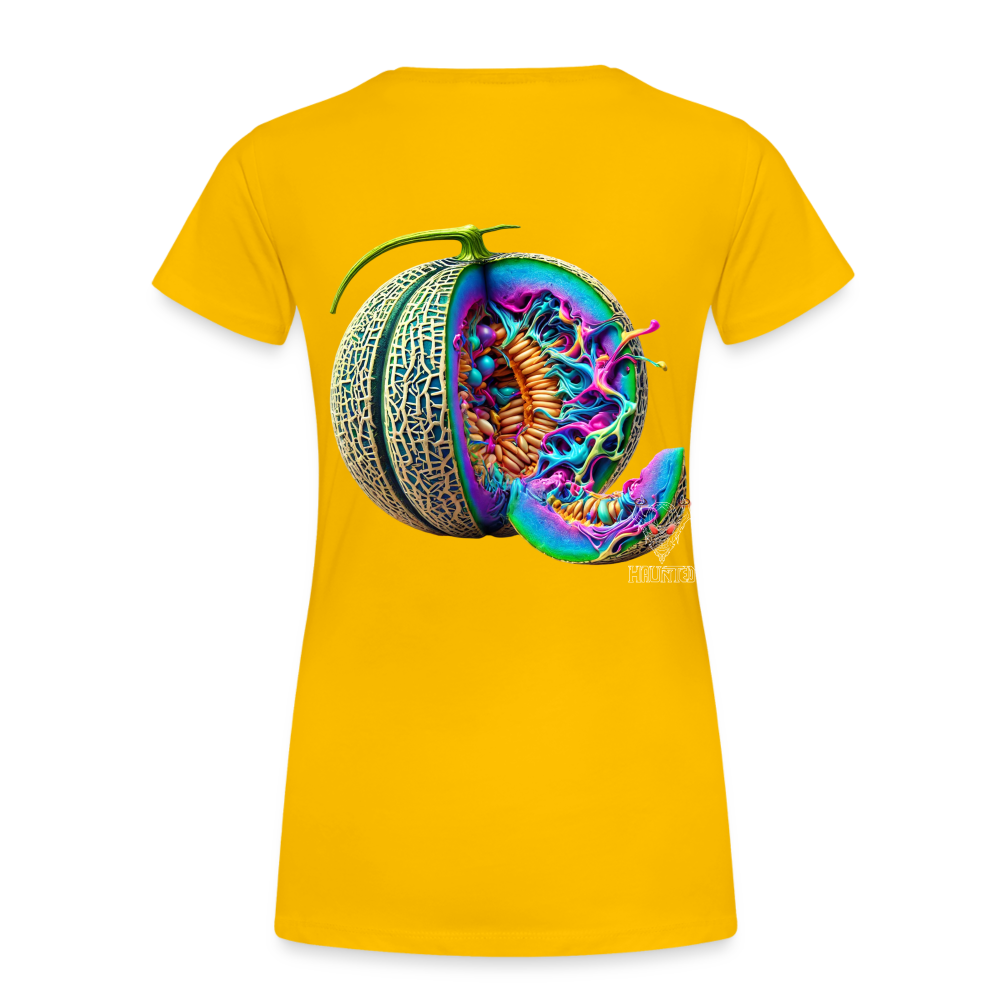 Woman T-Shirt Neon Melon Art - Sonnengelb