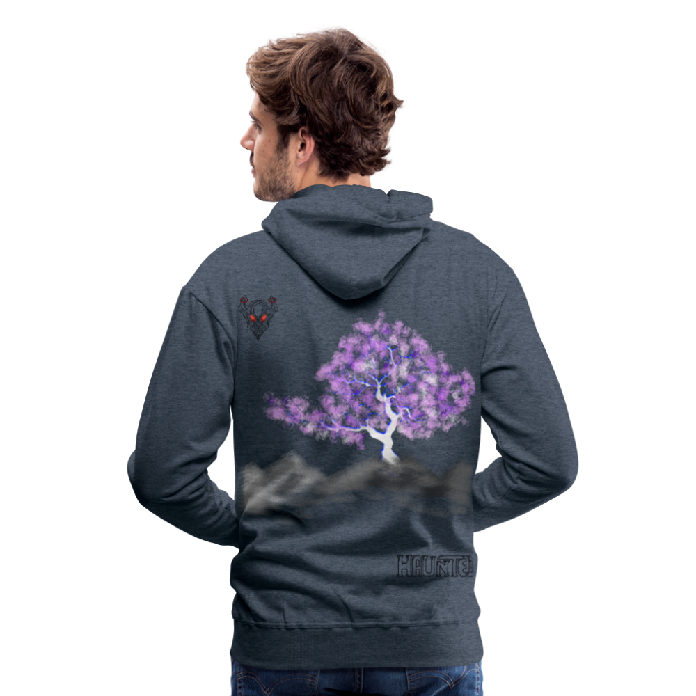 Man Hoodie Cherry Blossom - Jeansblau