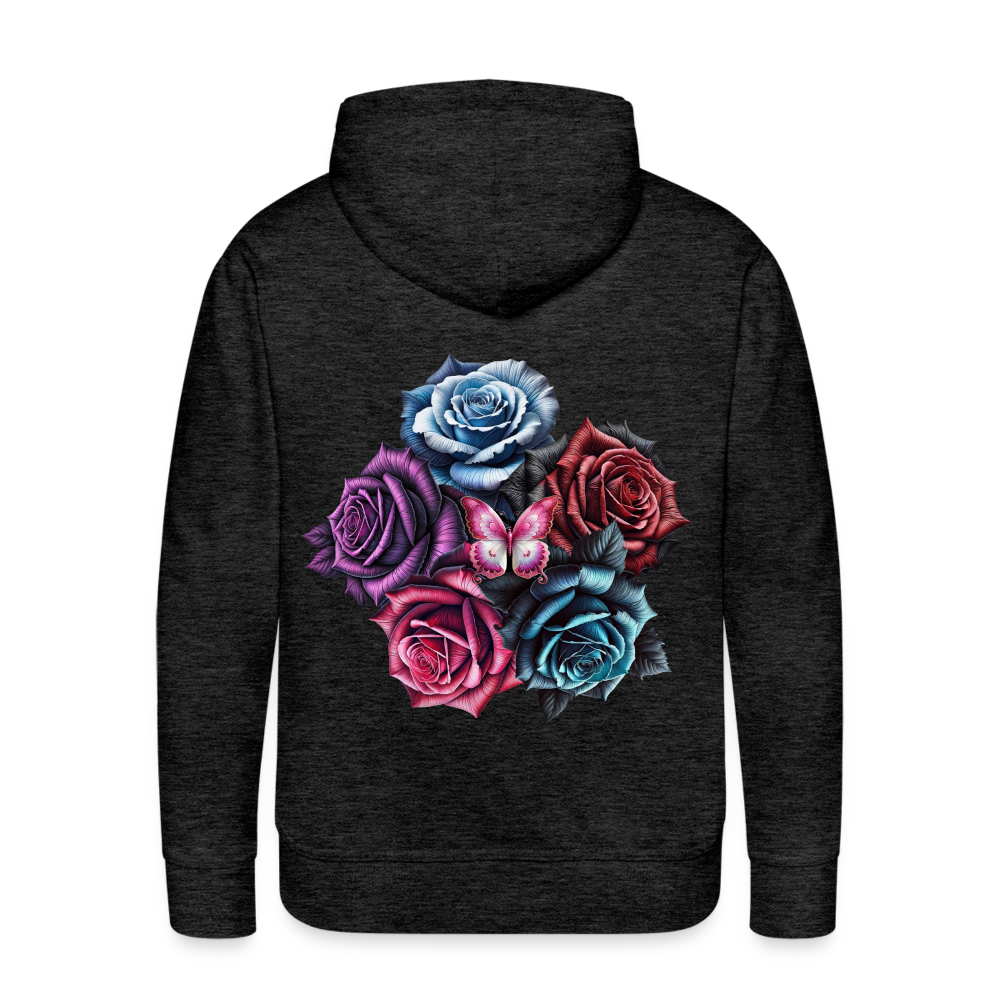 Men Hoodie Rose Circle - Anthrazit