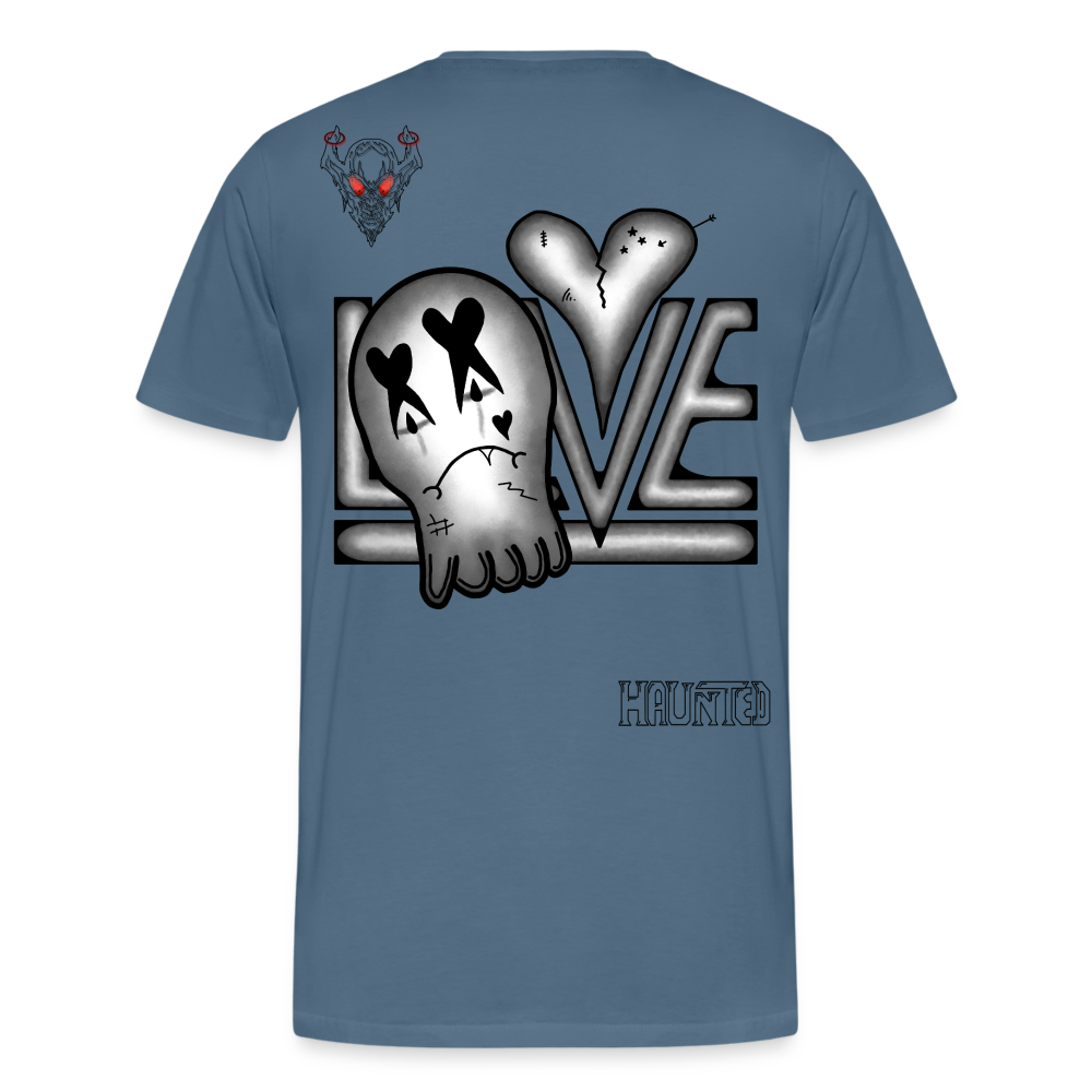 Man T-Shirt LOVE - Blaugrau