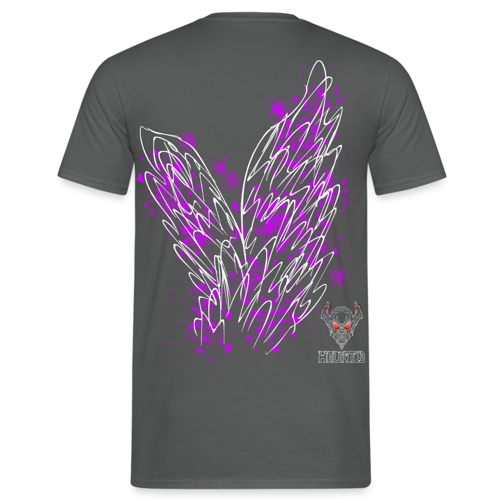 Men T-Shirt Pink Wings - Anthrazit