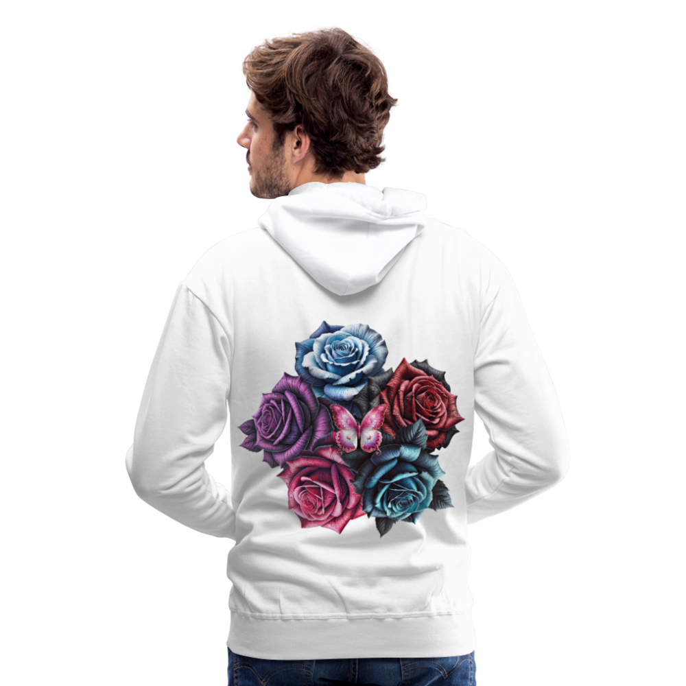 Men Hoodie Rose Circle - Weiß