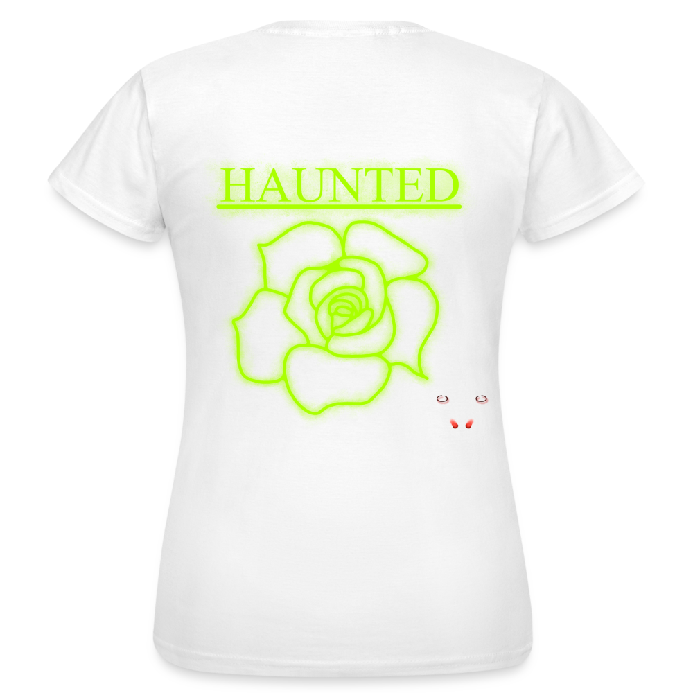 Women T-Shirt Poison Neon Rose - Weiß