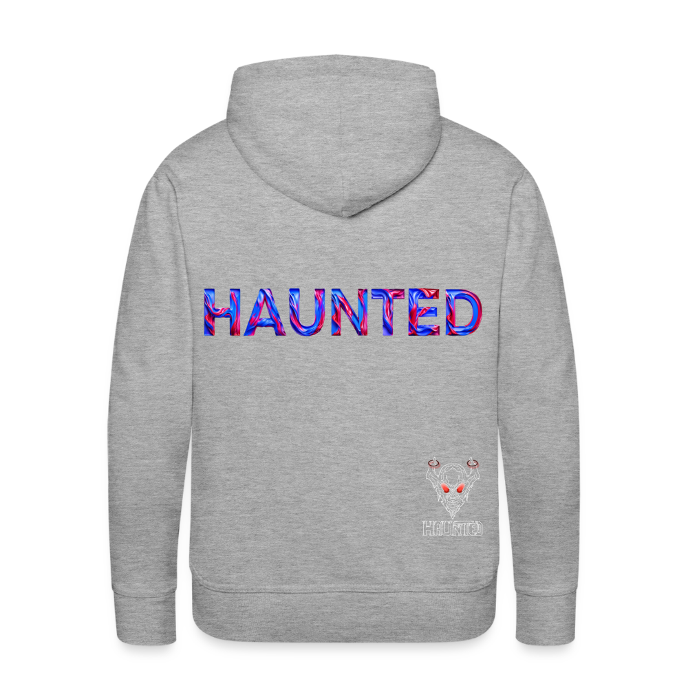 Men Hoodie Cosmic Flame Surge - Grau meliert