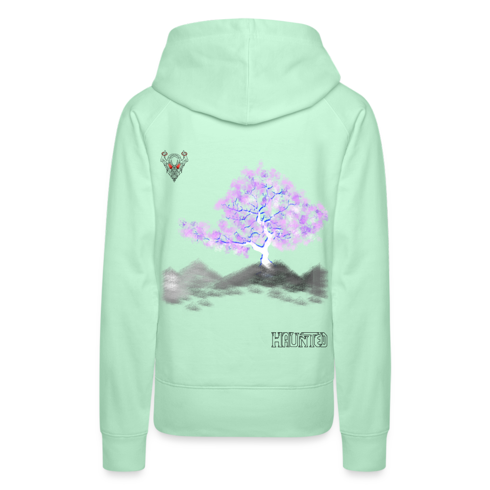 Woman Hoodie Cherry Blossom - helles Mintgrün