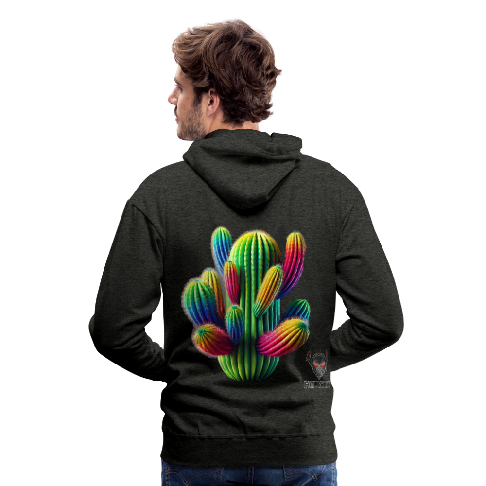 Men Hoodie "Prismatic Cactus Bloom" - Anthrazit