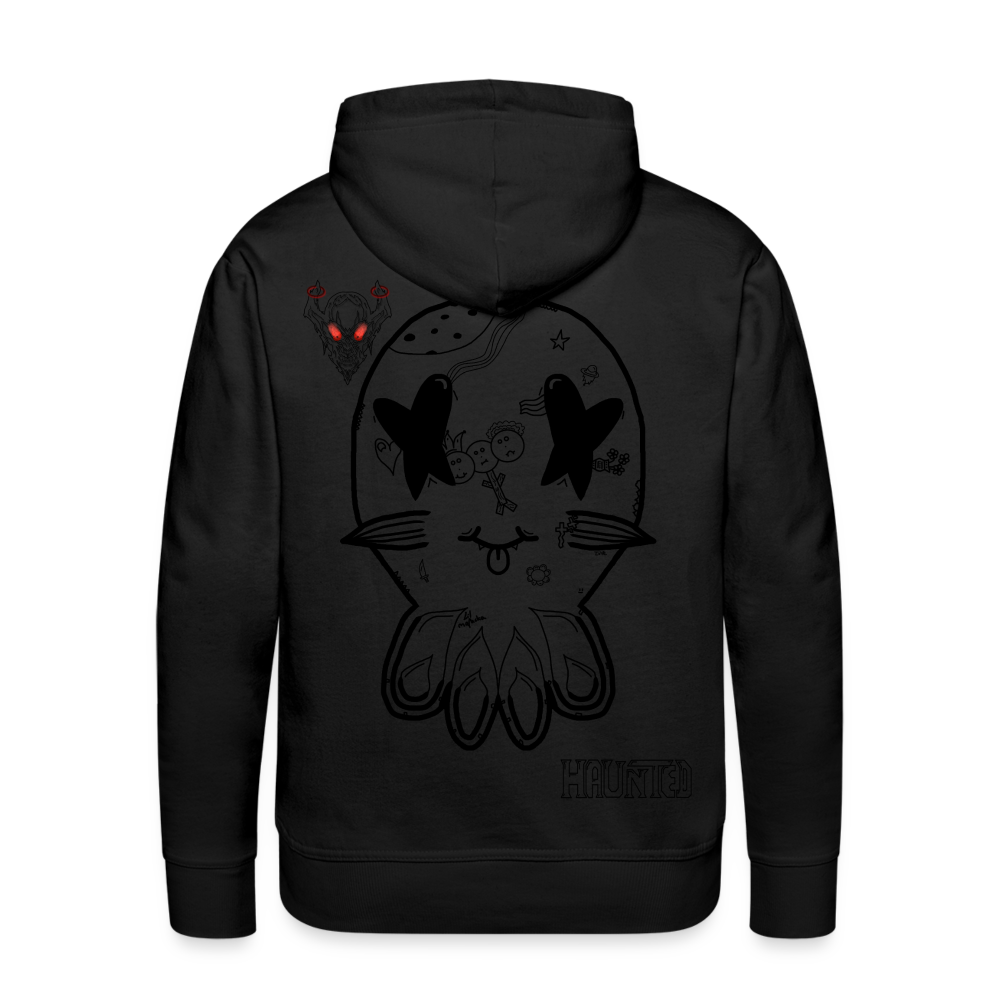 Man Hoodie Ghost Doodle Dark - Schwarz