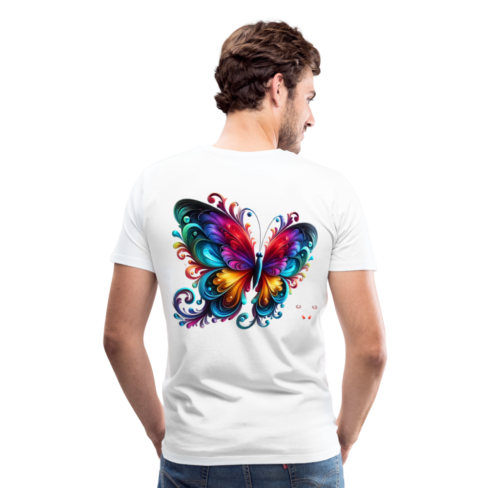 Men T-Shirt Radiant Butterfly Art - Weiß