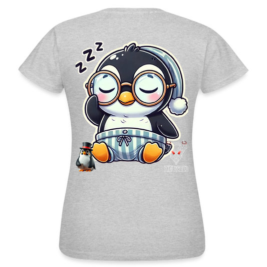 Women T-Shirt Sleepy KasPenguin - Grau meliert