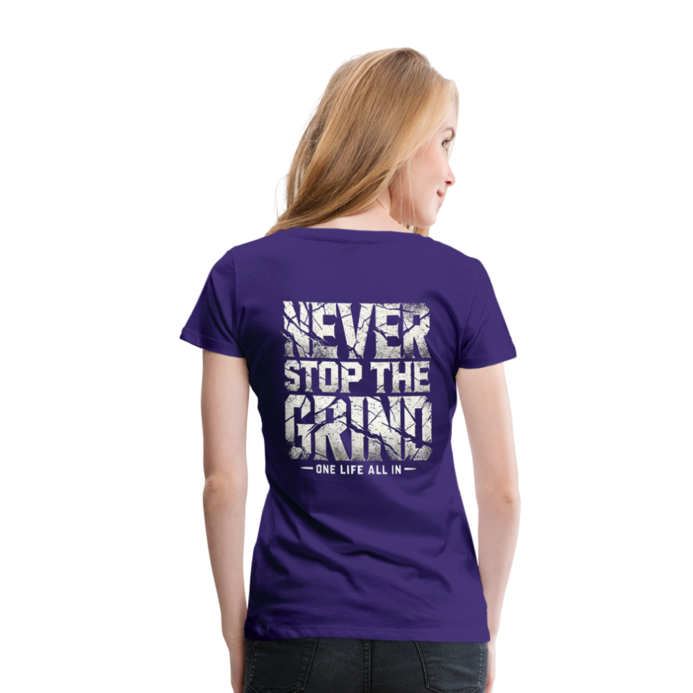 Women T-Shirt Never Stop The Grind - Lila