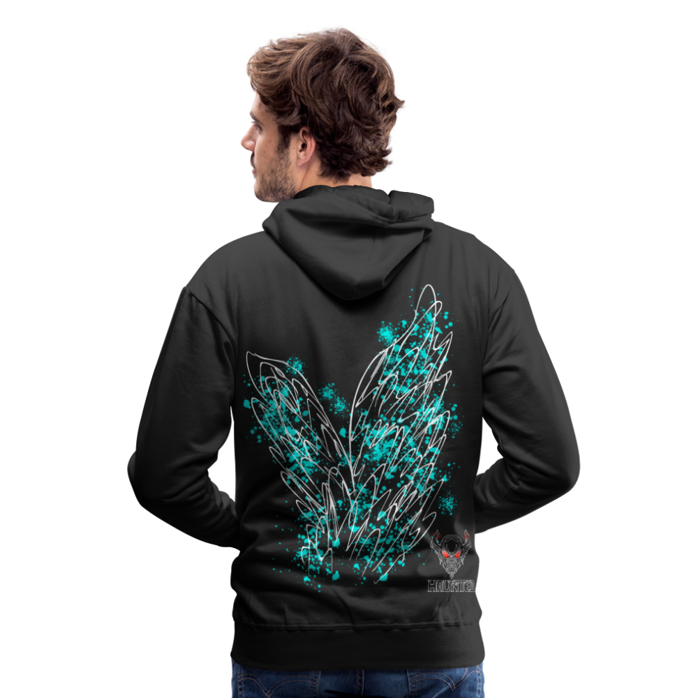 Men Hoodie Aqua Wings - Schwarz