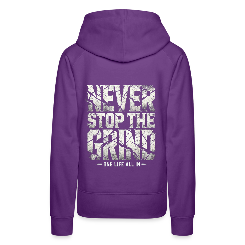 Women Hoodie Never Stop The Grind - Purple