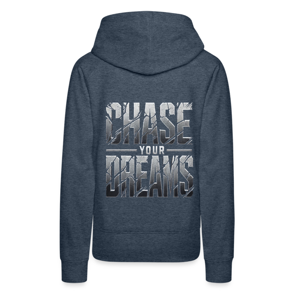 Women Hoodie Chase Your Dreams - Jeansblau