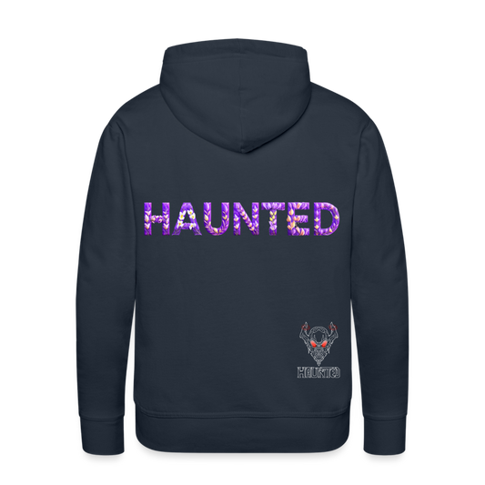Men Hoodie Lavender Bloom Essence - Navy