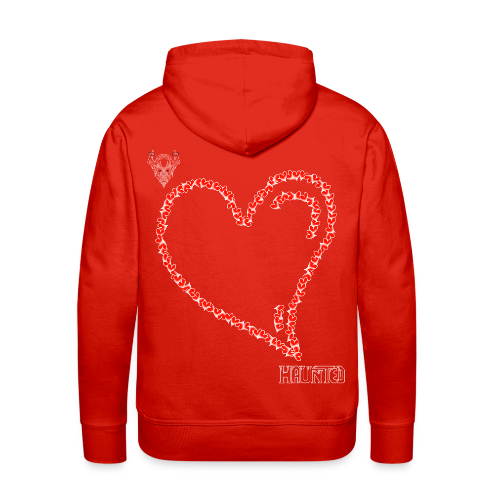 Man Hoodie Hearts Light - Rot