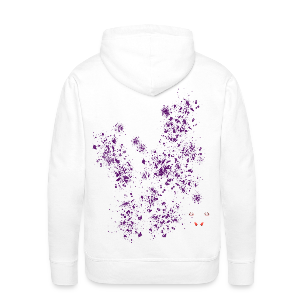 Men Hoodie Purple Wings - Weiß