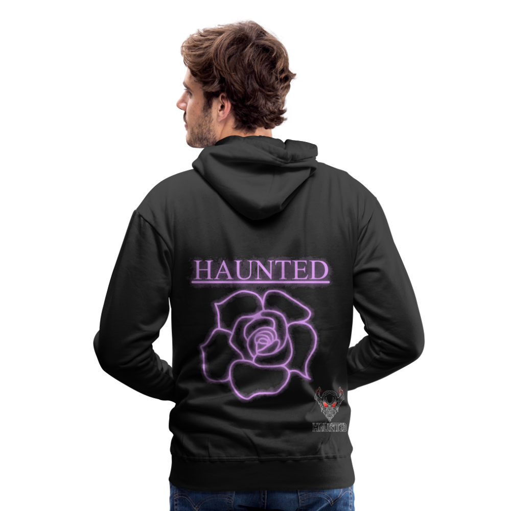 Men Hoodie Light Pink Neon Rose - Schwarz