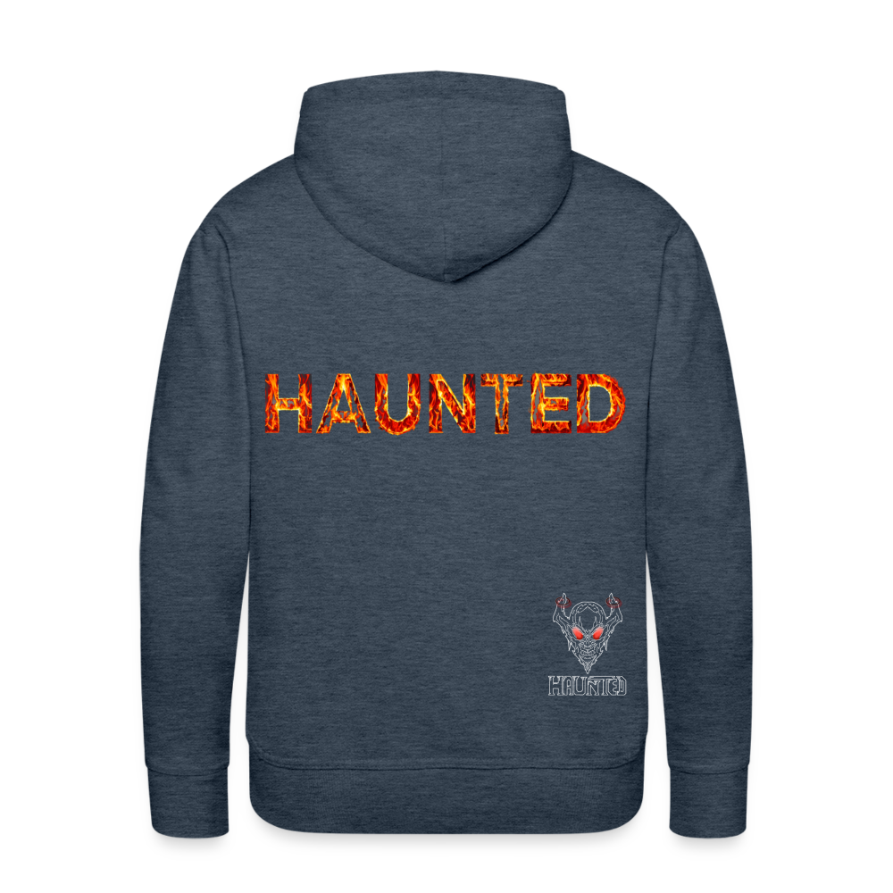 Men Hoodie Blazing Ember Fury - Jeansblau
