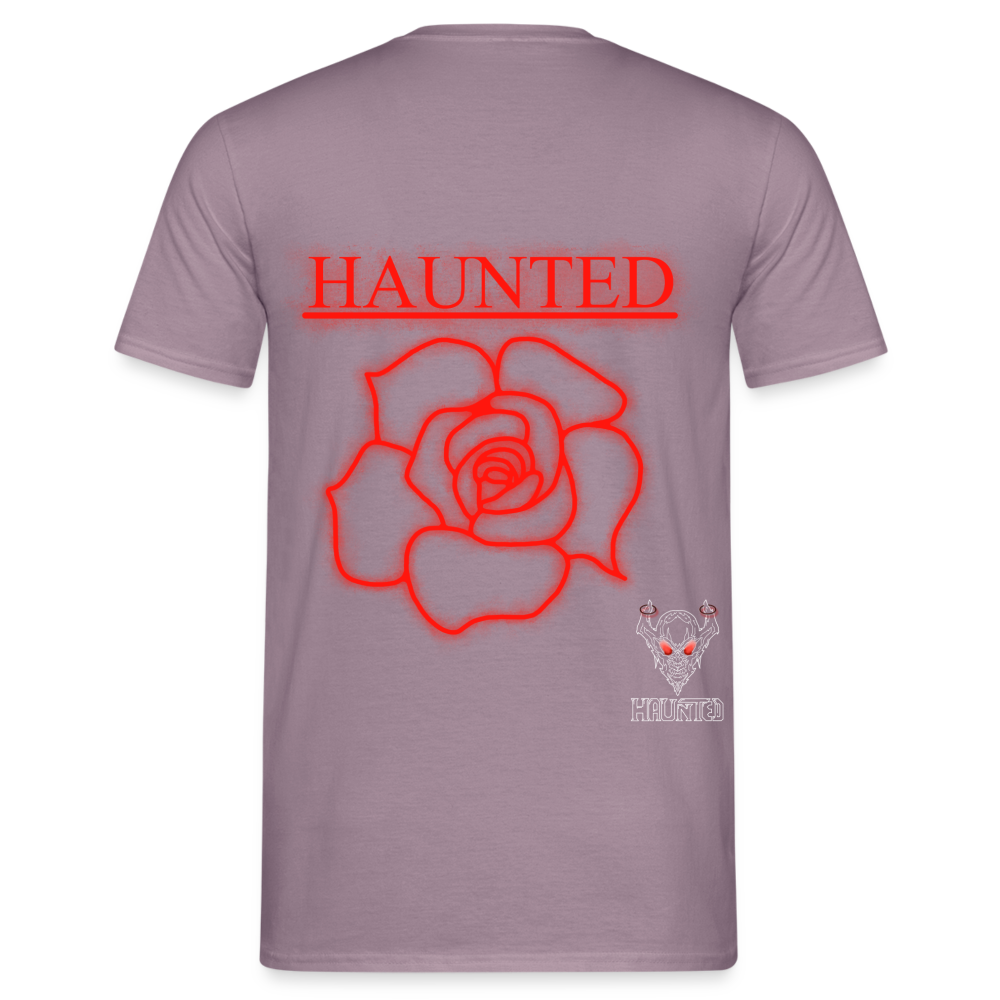 Men T-Shirt Red Neon Rose - Lilagrau 