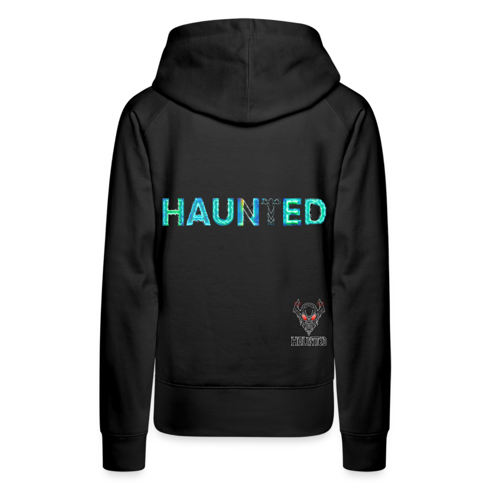 Women Hoodie Neon Surge Aura - Schwarz