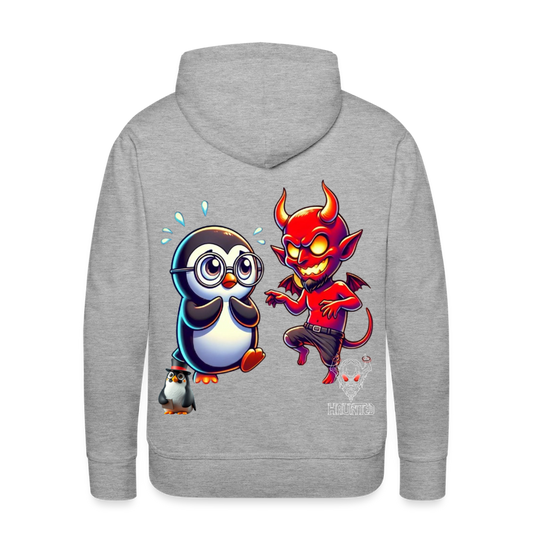 Men Hoodie Dancing with Devil - Grau meliert