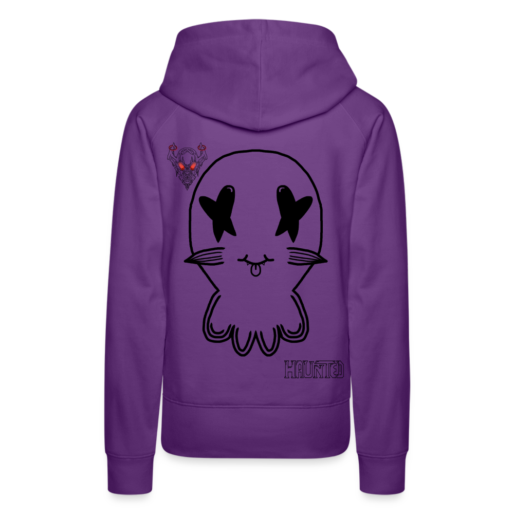 Woman Hoodie Ghost No Doodle Dark - Purple
