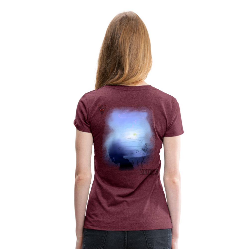 Woman T-Shirt Fading - Bordeauxrot meliert