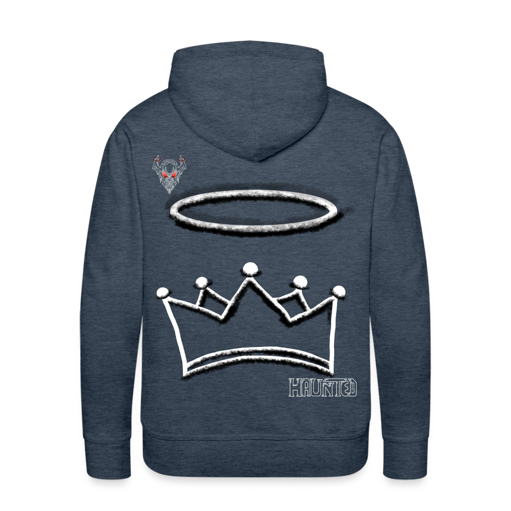 Man Hoodie Crown and Ring Light - Jeansblau