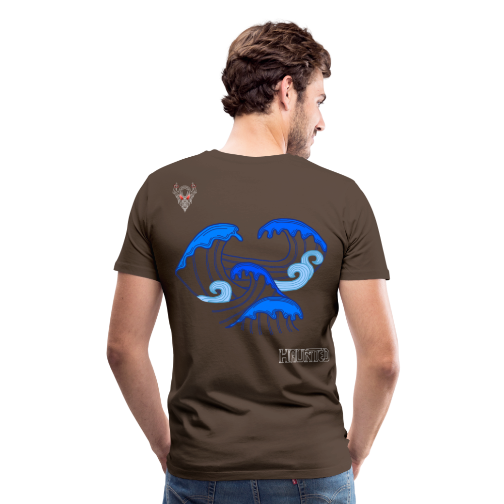Man T-Shirt Waves clean Light - Edelbraun