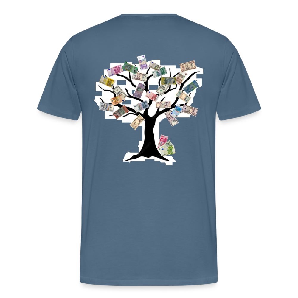 Men T-Shirt Money Tree - Blaugrau