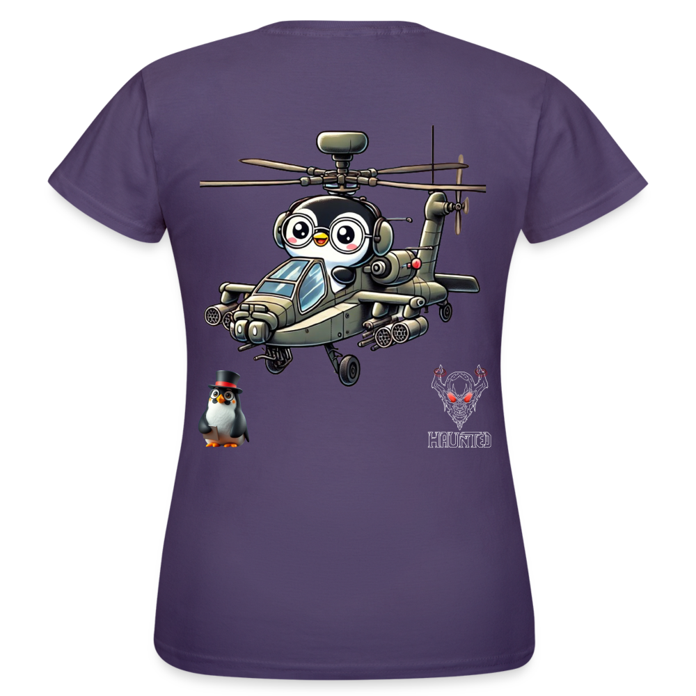 Women T-Shirt KasPenguin in Apache - Dunkellila