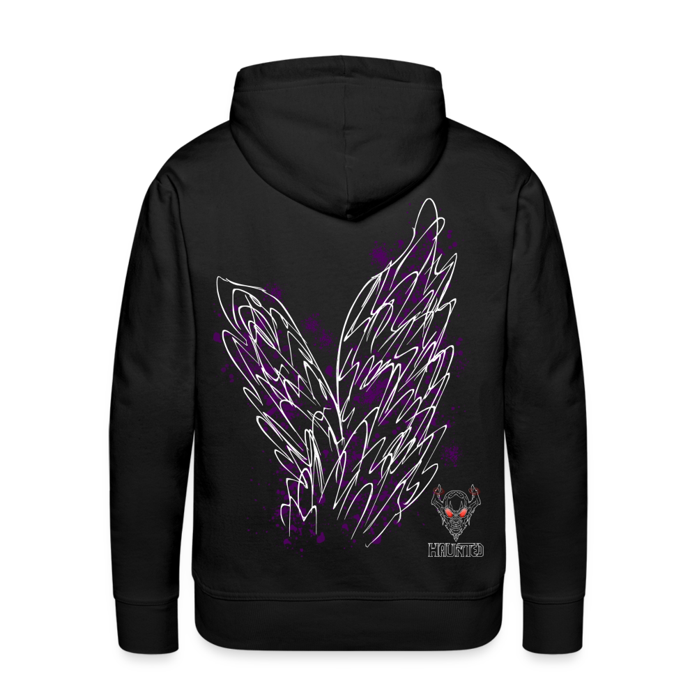 Men Hoodie Purple Wings - Schwarz