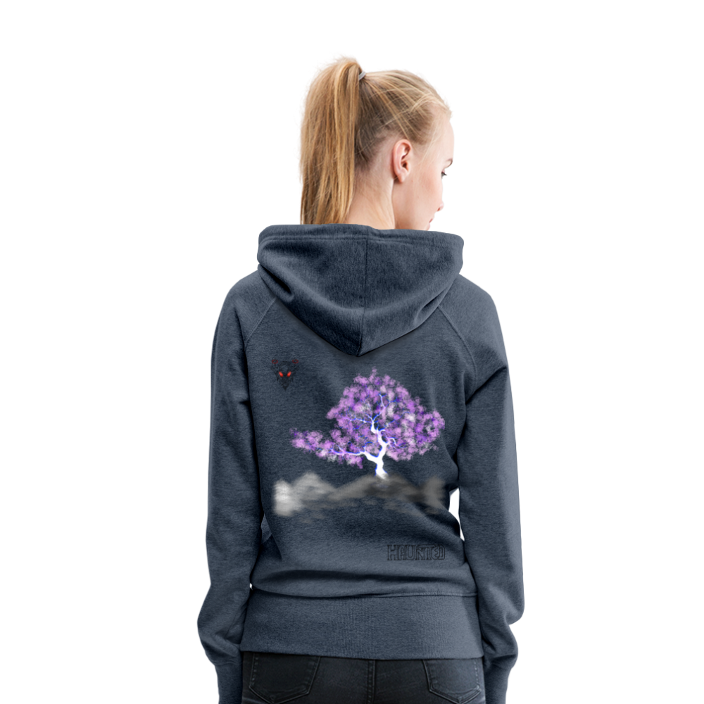 Woman Hoodie Cherry Blossom - Jeansblau