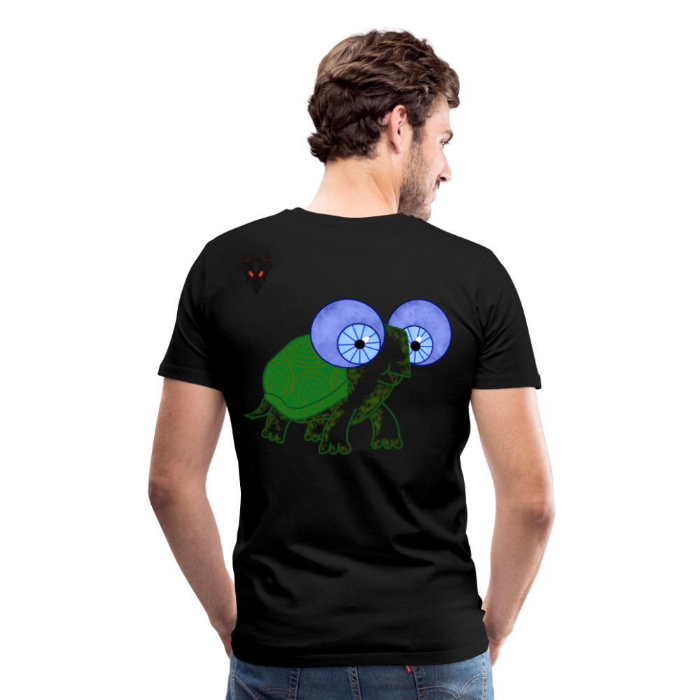 Man T-Shirt Turtle - Schwarz